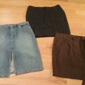 Lot of 3 size 12 skirts